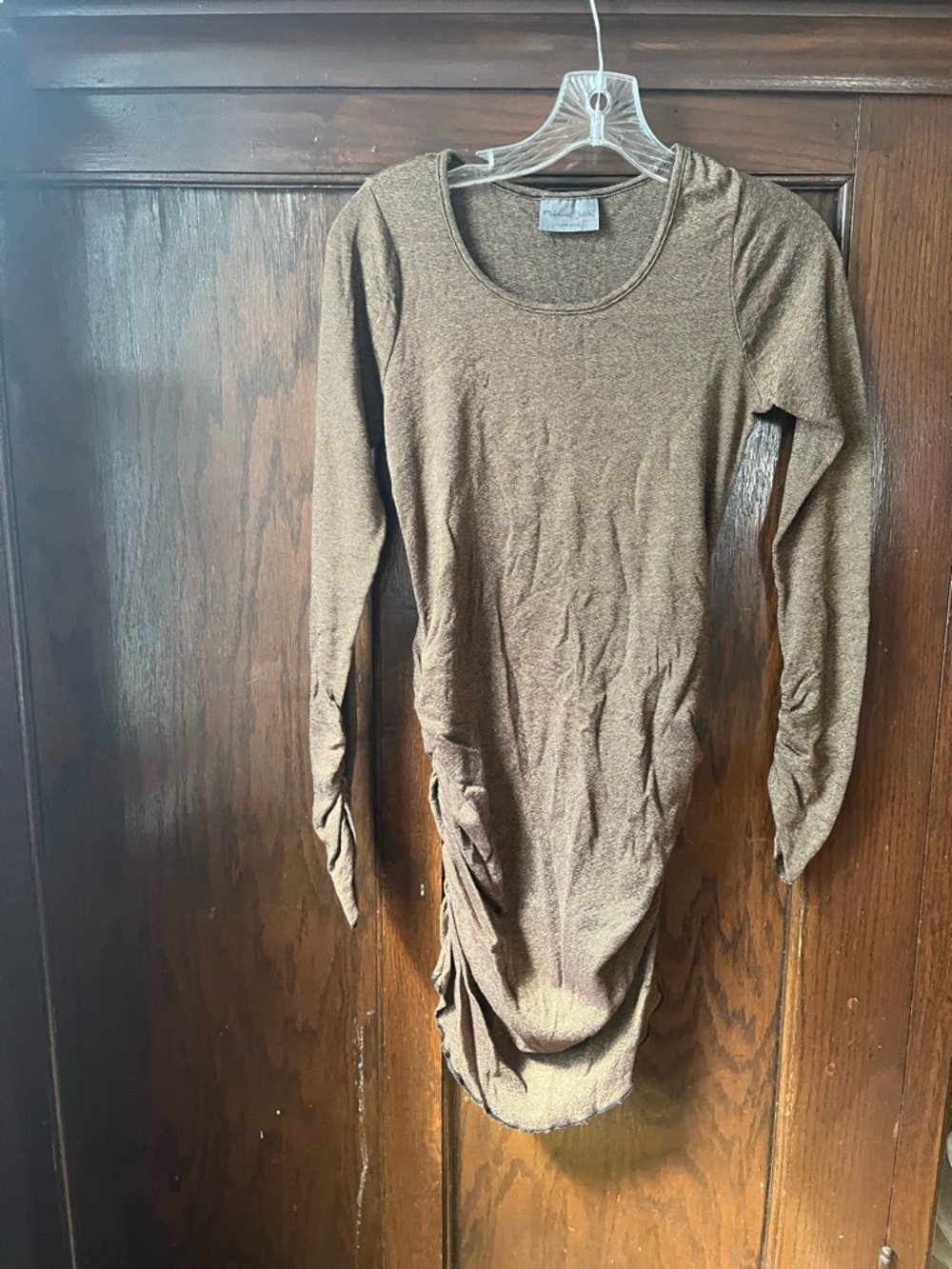 Michael Stars Gold Ruched Maternity Top/Dress